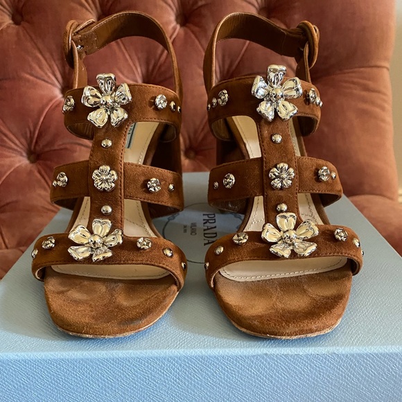 Prada Suede Slingback Sandal - Picture 2 of 11